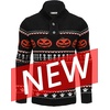 image:imageCOOFANDY Mens Christmas Sweater Ugly Knitted Xmas Sweaters Casual Snowflake Pullover KnitwearBlack Pumpkin