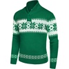 image:imageCOOFANDY Mens Christmas Sweater Ugly Knitted Xmas Sweaters Casual Snowflake Pullover KnitwearGreen