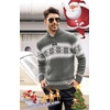 image:imageCOOFANDY Mens Christmas Sweater Ugly Knitted Xmas Sweaters Casual Snowflake Pullover KnitwearMid Grey Textile