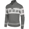 image:imageCOOFANDY Mens Christmas Sweater Ugly Knitted Xmas Sweaters Casual Snowflake Pullover KnitwearMid Grey Textile