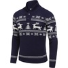 image:imageCOOFANDY Mens Christmas Sweater Ugly Knitted Xmas Sweaters Casual Snowflake Pullover KnitwearNavy Dear