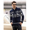 image:imageCOOFANDY Mens Christmas Sweater Ugly Knitted Xmas Sweaters Casual Snowflake Pullover KnitwearNavy Dear