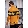 image:imageCOOFANDY Mens Christmas Sweater Ugly Knitted Xmas Sweaters Casual Snowflake Pullover KnitwearPumpkin