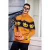 image:imageCOOFANDY Mens Christmas Sweater Ugly Knitted Xmas Sweaters Casual Snowflake Pullover KnitwearPumpkin
