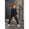 image:imageCOOFANDY Mens Cotton Hipster Hip Hop Longline Crewneck T Shirts Casual Long Sleeve Tees Curved Hem Gym ShirtsOne Piece Black