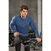 image:imageCOOFANDY Mens Cotton Hipster Hip Hop Longline Crewneck T Shirts Casual Long Sleeve Tees Curved Hem Gym ShirtsOne Piece Blue
