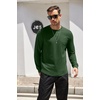 image:imageCOOFANDY Mens Cotton Hipster Hip Hop Longline Crewneck T Shirts Casual Long Sleeve Tees Curved Hem Gym ShirtsOne Piece Dark Green