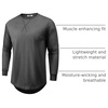 image:imageCOOFANDY Mens Cotton Hipster Hip Hop Longline Crewneck T Shirts Casual Long Sleeve Tees Curved Hem Gym ShirtsOne Piece Grey