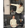 image:imageCOOFANDY Mens Cotton Hipster Hip Hop Longline Crewneck T Shirts Casual Long Sleeve Tees Curved Hem Gym ShirtsOne Piece Light Khaki