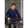 image:imageCOOFANDY Mens Cotton Hipster Hip Hop Longline Crewneck T Shirts Casual Long Sleeve Tees Curved Hem Gym ShirtsOne Piece Navy Blue