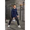 image:imageCOOFANDY Mens Cotton Hipster Hip Hop Longline Crewneck T Shirts Casual Long Sleeve Tees Curved Hem Gym ShirtsOne Piece Navy Blue