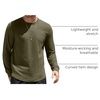 image:imageCOOFANDY Mens Cotton Hipster Hip Hop Longline Crewneck T Shirts Casual Long Sleeve Tees Curved Hem Gym ShirtsTwo Pack Black  Army Green