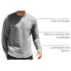 image:imageCOOFANDY Mens Cotton Hipster Hip Hop Longline Crewneck T Shirts Casual Long Sleeve Tees Curved Hem Gym ShirtsTwo Pack Black  Grey