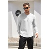 image:imageCOOFANDY Mens Cotton Hipster Hip Hop Longline Crewneck T Shirts Casual Long Sleeve Tees Curved Hem Gym ShirtsTwo Pack Black  White