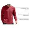 image:imageCOOFANDY Mens Cotton Hipster Hip Hop Longline Crewneck T Shirts Casual Long Sleeve Tees Curved Hem Gym ShirtsTwo Pack Black  Wine Red