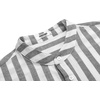 image:imageCOOFANDY Mens Cotton Linen Henley TShirt Long Sleeve Hippie Casual Beach TShirtsBlack White Striped