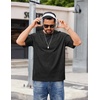 image:imageCOOFANDY Mens Cotton TShirts Oversized Shirt Short Sleeves Streetwear Loose Fit Summer Tee Tops Washed Basic Unisex Shirts01 Black