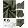 image:imageCOOFANDY Mens Cotton TShirts Oversized Shirt Short Sleeves Streetwear Loose Fit Summer Tee Tops Washed Basic Unisex ShirtsArmy Green