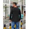 image:imageCOOFANDY Mens Crew Neck TShirt Long Sleeve Casual Pullover Tees Soft Stretch Basic Tee ShirtsAblack