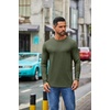 image:imageCOOFANDY Mens Crew Neck TShirt Long Sleeve Casual Pullover Tees Soft Stretch Basic Tee ShirtsArmy Green