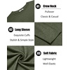 image:imageCOOFANDY Mens Crew Neck TShirt Long Sleeve Casual Pullover Tees Soft Stretch Basic Tee ShirtsArmy Green