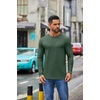 image:imageCOOFANDY Mens Crew Neck TShirt Long Sleeve Casual Pullover Tees Soft Stretch Basic Tee ShirtsBright Green