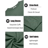 image:imageCOOFANDY Mens Crew Neck TShirt Long Sleeve Casual Pullover Tees Soft Stretch Basic Tee ShirtsBright Green