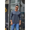 image:imageCOOFANDY Mens Crew Neck TShirt Long Sleeve Casual Pullover Tees Soft Stretch Basic Tee ShirtsNavy Blue