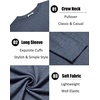 image:imageCOOFANDY Mens Crew Neck TShirt Long Sleeve Casual Pullover Tees Soft Stretch Basic Tee ShirtsNavy Blue