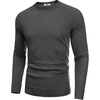 image:imageCOOFANDY Mens Crewneck Sweater Casual Dress Pullover Sweaters Slim Fit Lightweight Long Sleeve Raglan SweatersDark Grey