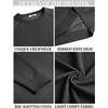 image:imageCOOFANDY Mens Crewneck Sweater Casual Dress Pullover Sweaters Slim Fit Lightweight Long Sleeve Raglan SweatersDark Grey