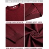 image:imageCOOFANDY Mens Crewneck Sweater Casual Dress Pullover Sweaters Slim Fit Lightweight Long Sleeve Raglan SweatersDark Red