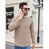 image:imageCOOFANDY Mens Crewneck Sweater Casual Dress Pullover Sweaters Slim Fit Lightweight Long Sleeve Raglan SweatersLight Coffee