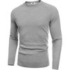 image:imageCOOFANDY Mens Crewneck Sweater Casual Dress Pullover Sweaters Slim Fit Lightweight Long Sleeve Raglan SweatersLight Grey