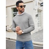 image:imageCOOFANDY Mens Crewneck Sweater Casual Dress Pullover Sweaters Slim Fit Lightweight Long Sleeve Raglan SweatersLight Grey
