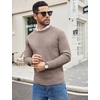 image:imageCOOFANDY Mens Crewneck Sweater Casual Dress Pullover Sweaters Slim Fit Lightweight Long Sleeve Raglan SweatersLight Khaki