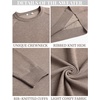 image:imageCOOFANDY Mens Crewneck Sweater Casual Dress Pullover Sweaters Slim Fit Lightweight Long Sleeve Raglan SweatersLight Khaki
