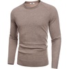 image:imageCOOFANDY Mens Crewneck Sweater Casual Dress Pullover Sweaters Slim Fit Lightweight Long Sleeve Raglan SweatersLight Khaki