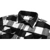 image:imageCOOFANDY Mens Flannel Jacket Fleece Shacket Plaid Shirt Jackets Warm Thick Long Sleeve Button Down Fall OutwearWhite Black Plaid
