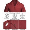 image:imageCOOFANDY Mens Hawaiian Shirt Short Sleeve Buttoon Down Shirts Casual Tropical Floral Summer Linen ShirtsWine Red