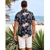image:imageCOOFANDY Mens Hawaiian Shirts Short Sleeve Casual Button Down Beach Vacation Summer ShirtNavy Bluetropical Floral