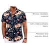 image:imageCOOFANDY Mens Hawaiian Shirts Short Sleeve Casual Button Down Beach Vacation Summer ShirtNavy Bluetropical Floral