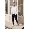 image:imageCOOFANDY Mens Hooded Sweatshirt Zip Up Casual Knit Hoodies Fashion Drawstring Sweatshirts with PocketsWhite