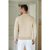 image:imageCOOFANDY Mens Knit Polo Sweater Casual Long Sleeve Quarter Zip Polo Sweater Classic Golf ShirtsBeige