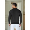 image:imageCOOFANDY Mens Knit Polo Sweater Casual Long Sleeve Quarter Zip Polo Sweater Classic Golf ShirtsBlack