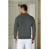 image:imageCOOFANDY Mens Knit Polo Sweater Casual Long Sleeve Quarter Zip Polo Sweater Classic Golf ShirtsDark Grey