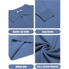 image:imageCOOFANDY Mens Knit Polo Sweater Casual Long Sleeve Quarter Zip Polo Sweater Classic Golf ShirtsDenim Blue