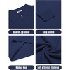 image:imageCOOFANDY Mens Knit Polo Sweater Casual Long Sleeve Quarter Zip Polo Sweater Classic Golf ShirtsNavy Blue