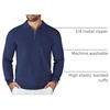 image:imageCOOFANDY Mens Knit Polo Sweater Casual Long Sleeve Quarter Zip Polo Sweater Classic Golf ShirtsNavy Blue