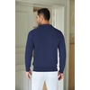 image:imageCOOFANDY Mens Knit Polo Sweater Casual Long Sleeve Quarter Zip Polo Sweater Classic Golf ShirtsNavy Blue